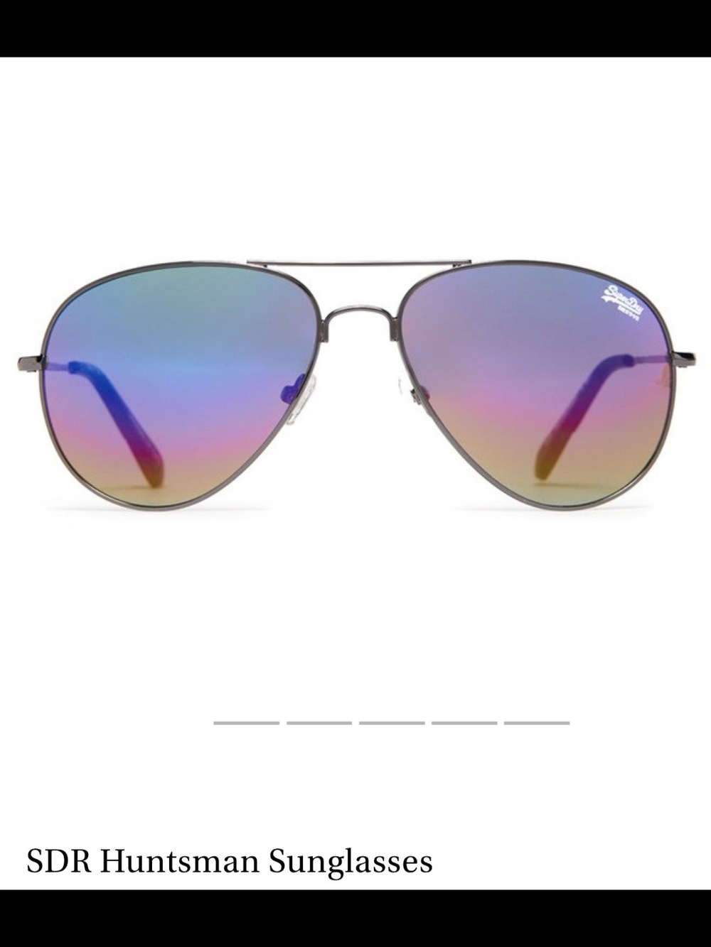 Superdry Huntsman Aviator Sunglasses - Iridescent Rainbow Lenses